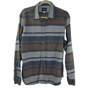 J. Crew Brushed Midweight Cotton Stripe Shirt H4831 Size L